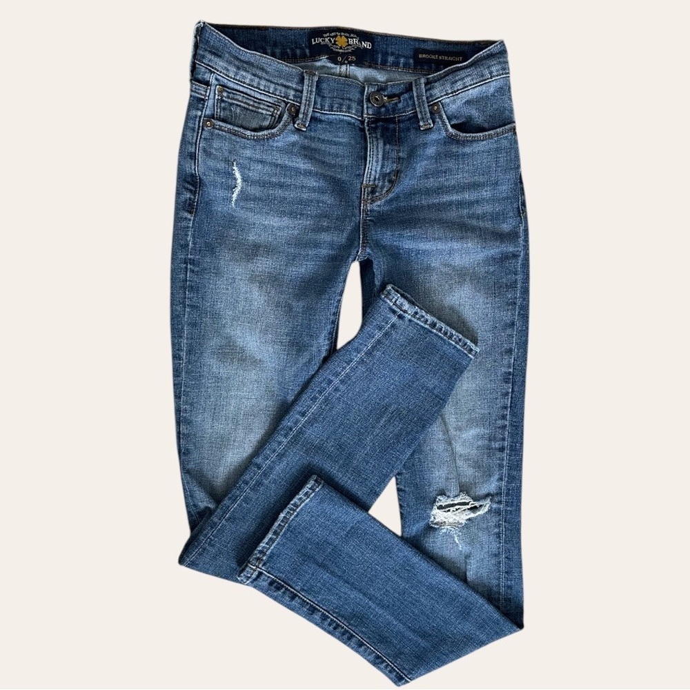 Lucky Brand Brooke Straight Women’s size 0 / 25 R Denim Jeans EUC
